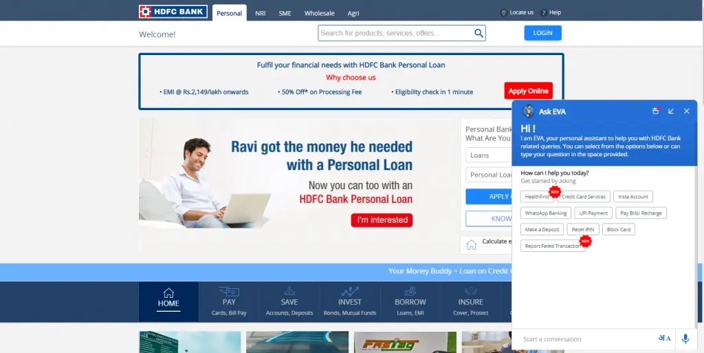 Banking Chatbot Case Study: EVA by HDFC