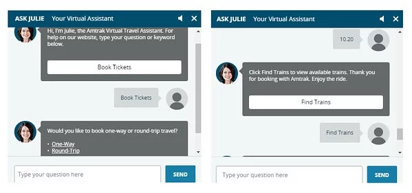 Travel Chatbot Case Study – Amtrak’s Chatbot