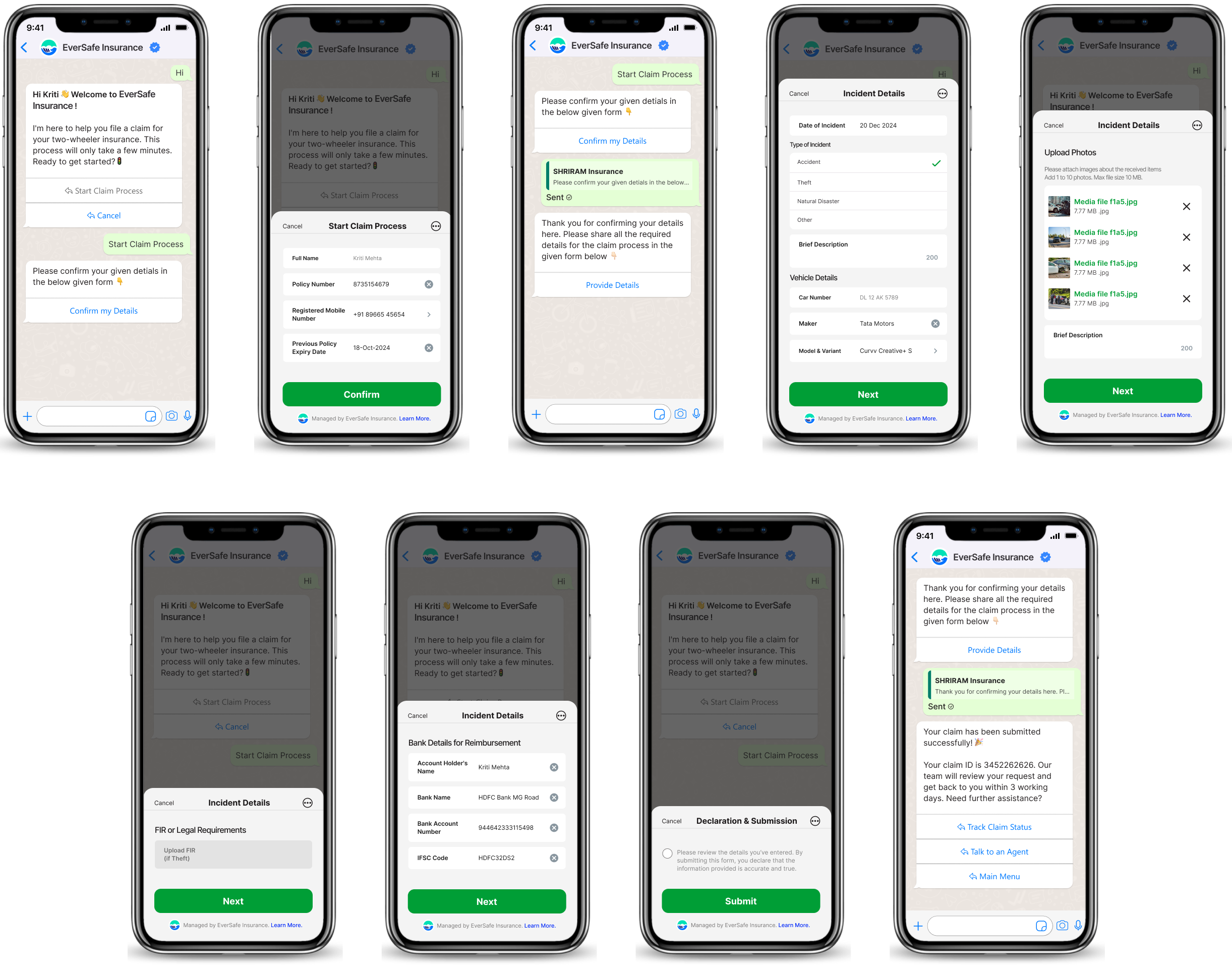 whatsapp for insurance - claims filing with whatsapp dynamic forms