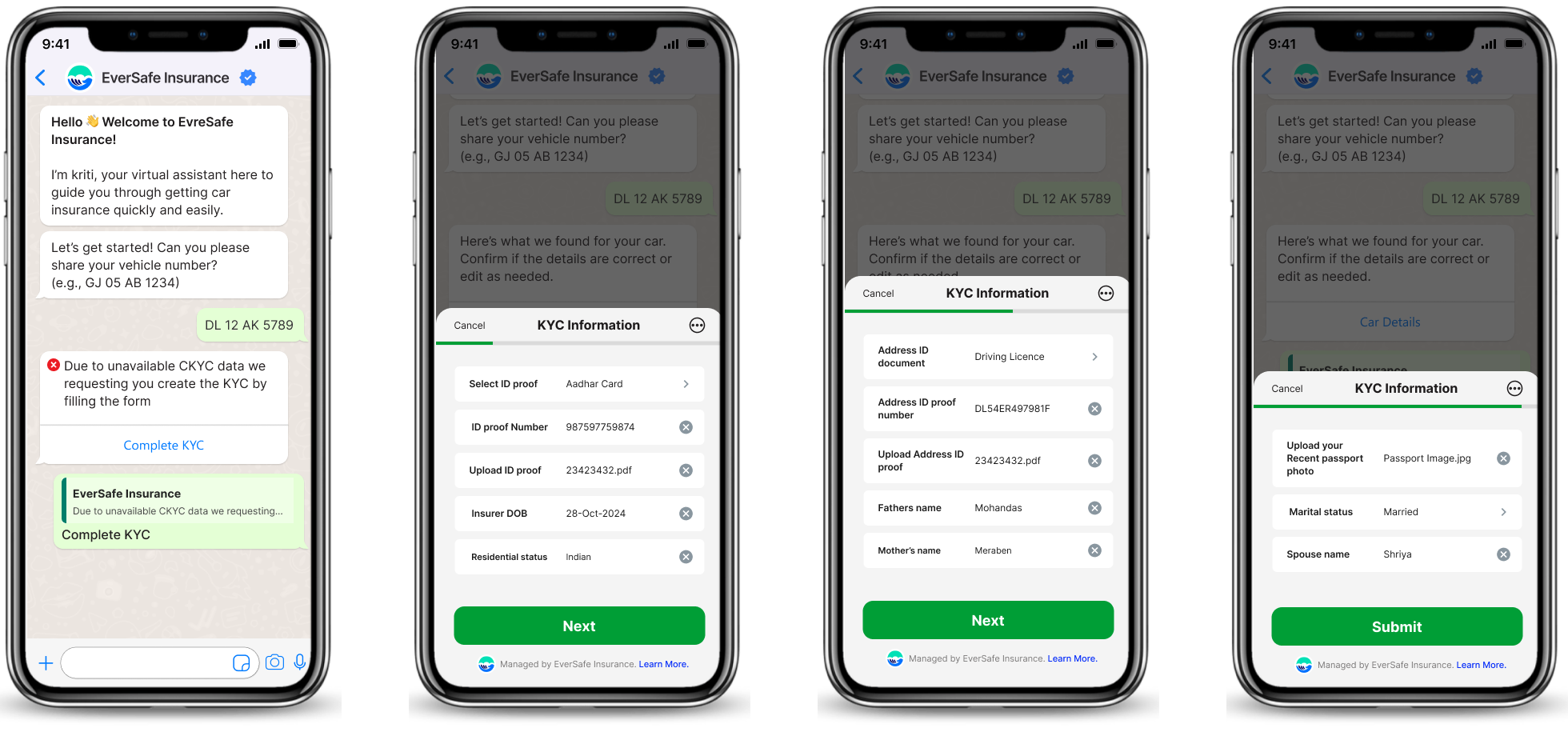 whatsapp for insurance - seamless eKYC verification with whatsapp dynamic forms